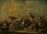 zugeschrieben Kampf der Kavallerien by Francesco Simonini, oil on canvas, sold Jun 2023