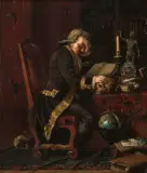 Der Philosoph by Eduard Majsch, 1870, oil on panel, sold Jun 2023