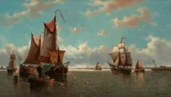 Matinée de printemps by Auguste Musin, oil on canvas, sold Jun 2023