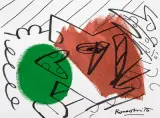Thoughts by Romero Britto, 2015, oil, sold Jun 2023