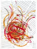 Hommage à Beethoven by Arman, 1989, color lithograph, sold Jun 2023