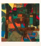 Safranda by Maurice Estève, 1969, color lithograph, sold Jun 2023