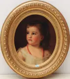 Mädchenbildnis by Ludwig Horst, 1876, oil on panel, sold Jun 2023