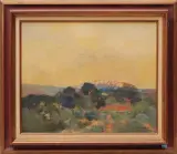 Village de Provence by Alphonse Lanoë, 1980, oil on canvas, sold Jun 2023