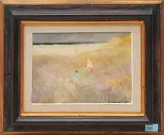 In den Dünen by Alphonse Lanoë, 1980, oil on canvas, sold Jun 2023