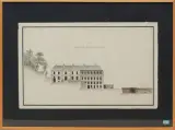 Façade de la Cour ci devant royale by C.G. Ott, 1799, watercolor, offered Jun 2023