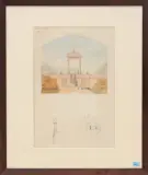 Akademieentwurf eines Ziehbrunnens by A. Duvivier, 1859, watercolor, offered Jun 2023