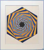 Konkrete Komposition by Victor Vasarely, color screenprint, sold Jun 2023