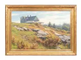 September in Monhegan by Clyde Aspevig, oil on canvas, sold Apr 2023