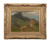 undated by John Austin Sands Monks, oil on canvas painting, sold Apr 2023