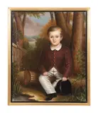 untitled by Isaac H. Keeley, 1856, oil on canvas, sold Apr 2023