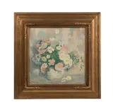 Floral Still Life" early 20th century by Carl Lawless, oil on canvas, sold Apr 2023
