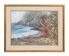 Ulaino Hala Tree by Joyce Clark, oil on canvas, sold Apr 2023