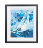 Sailboat by Wayland Moore, serigraph on paper, sold Apr 2023