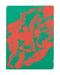 Napastliwa" (Harassing) by Jan Dobkowski, oil on linen canvas, sold Apr 2023