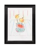 Two Flowers by Peter Max, lithograph on paper, sold Apr 2023