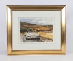 Untitled by Bill Neale, watercolor "Mercedes Roadster", sold Apr 2025