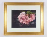 DE artist by Thomas Newnam, watercolor "Cherry Blossoms", sold Apr 2025