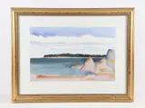 Lucia Beach by Susan Headley van Campen, watercolor, sold Apr 2025