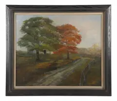 VT artist by Yvette Simon, oil on canvas panel, sold May 2025
