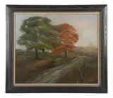 VT artist by Yvette Simon, oil on canvas panel, sold May 2025