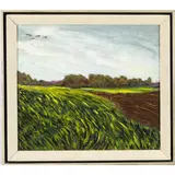 First Flight by Lowell Browne, 1959, acrylic on canvas mounted to panel, sold Jul 2022