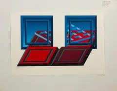 Lunar Tables by Michael Challenger, 1969, serigraph, sold Jul 2022