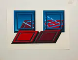 Lunar Tables by Michael Challenger, 1969, serigraph, sold Jul 2022