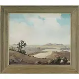 A Bit of Mojave Desert by Walt Alonzo Lee, oil on board, sold Jul 2022
