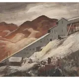Virginia Gold Hill Nevada by Louis Siegriest, 1947, oil on board, sold Aug 2022