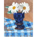Untitled (Still Life of Daisies) by Oscar Ghiglia, oil on board, sold Aug 2022