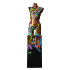 Untitled by Val Dwiek, mixed media on papier mache sculpture, sold Aug 2022