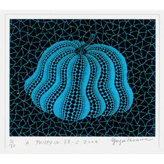 A Pumpkin BB-C by Yayoi Kusama, 2004, screenprint, sold Aug 2022