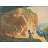 Untitled by John Wesley Cotton, etching with aquatint in colors, sold Aug 2022
