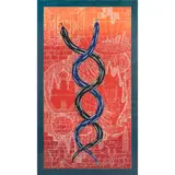 A Common Tongue by John Buck, 1991, woodcut in colors, sold Aug 2022