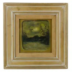 moonlit landscape by Louis Michel Eilshemius, oil on artist board, sold Feb 2025