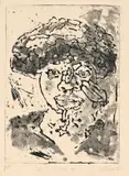 Self Portrait II by Shimane David Seemise, etching, sold Dec 2023