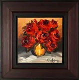 Still Life with Roses by Nic Van Rensburg, oil on canvas, sold Dec 2023