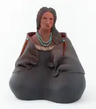 Seated Woman by Pablita Abeyta Ta Nez Bah, Mixed Media, sold Jun 2024