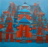 Temple Scene by I Ketut Tagen, Acrylic on Canvas, sold Jun 2024