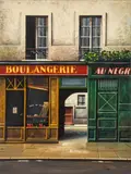 Boulangerie by Thomas Pradzynski, Acrylic on Canvas, sold Jun 2024
