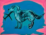 Dog and Airplane by Brian Leo, 2010, Acrylic on Canvas, sold Jun 2024
