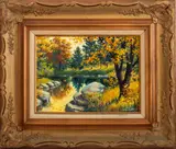 Autumn Reflections by Arthur Sarnoff, Acrylic on Board, sold Jun 2024