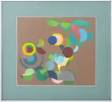 Minimalist Geometric Composition by Joan Hyde Shapiro, Gouache on Paper, sold Jun 2024