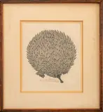 Native Porcupine by Jacques Hnizdovsky, 1974, Woodcut Print, sold Jun 2024