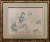 Figures on Horseback by Marie Laurencin, Lithograph in Colors on Paper, sold Jun 2024