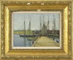 Untitled by Frederick J. Mulhaupt, oil on board, sold May 2023