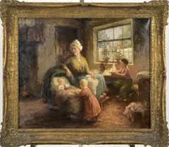 Untitled by F.G Grust, oil on canvas, sold May 2023