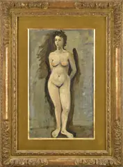 Untitled by Raphael Soyer, oil on canvas, sold May 2023