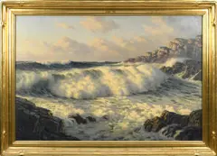 Untitled by Josef M Arnetz, oil on canvas, sold Sep 2023